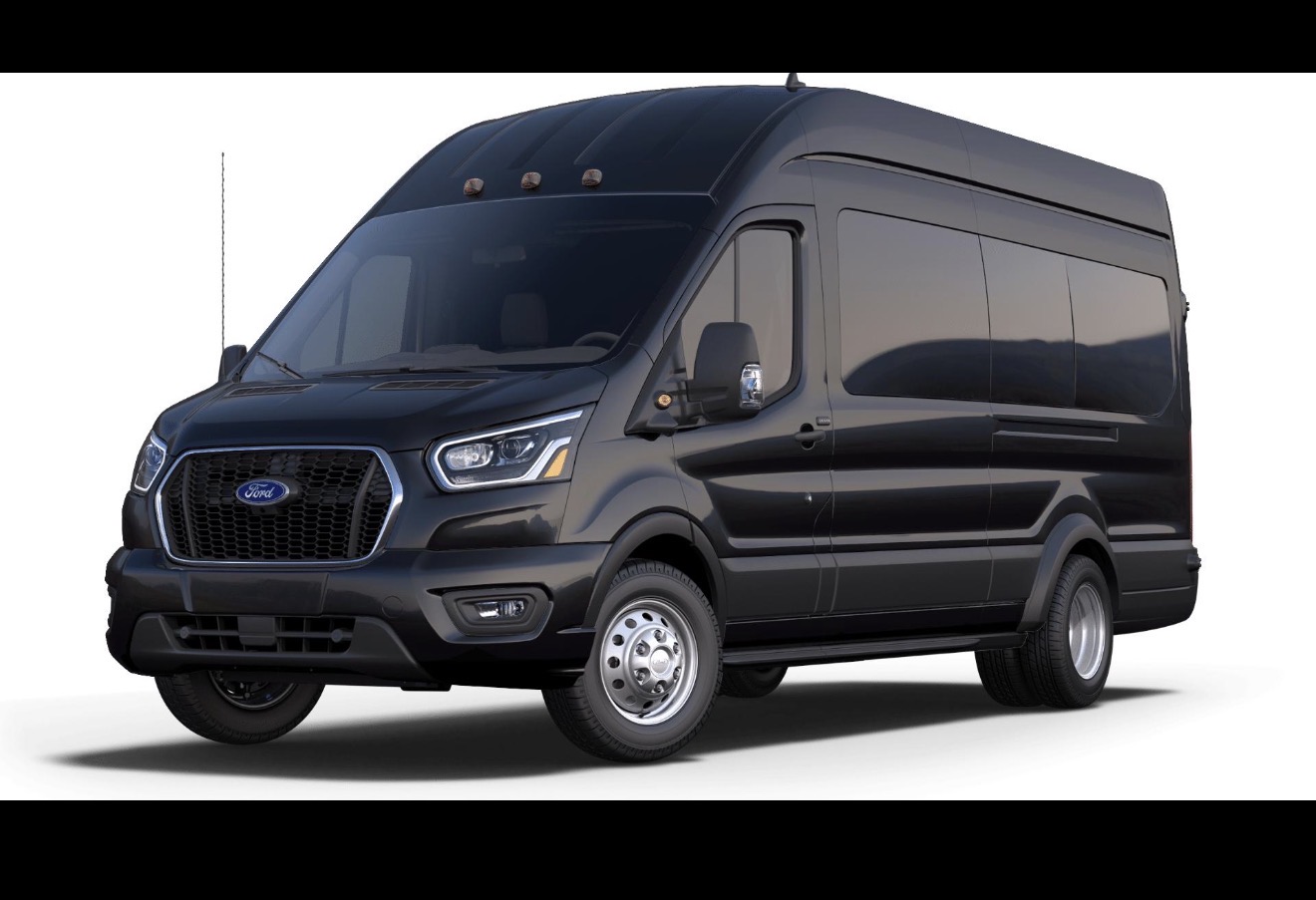Black 2024 Ford Transit used by Montero Transportation Services